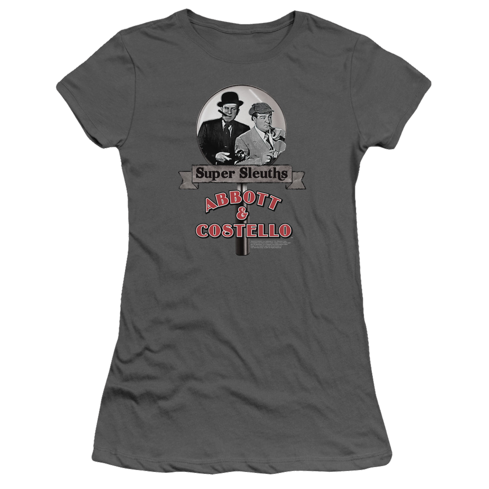 Abbott and Costello Super Sleuths - Juniors T-Shirt Juniors T-Shirt Abbott and Costello   