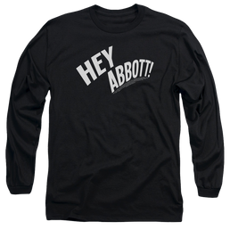 Abbott and Costello Hey Abbott - Men's Long Sleeve T-Shirt Men's Long Sleeve T-Shirt Abbott and Costello   