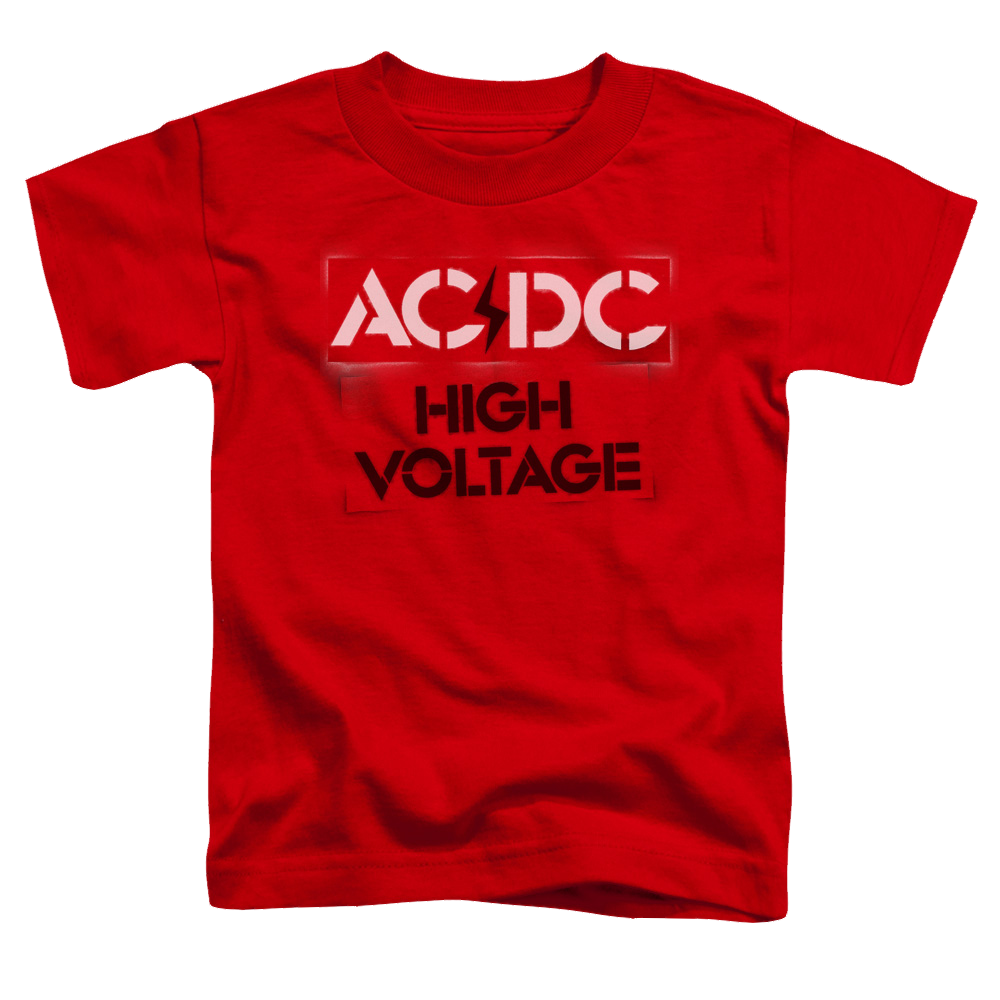 AC/DC High Voltage Stencil - Toddler T-Shirt Toddler T-Shirt ACDC   