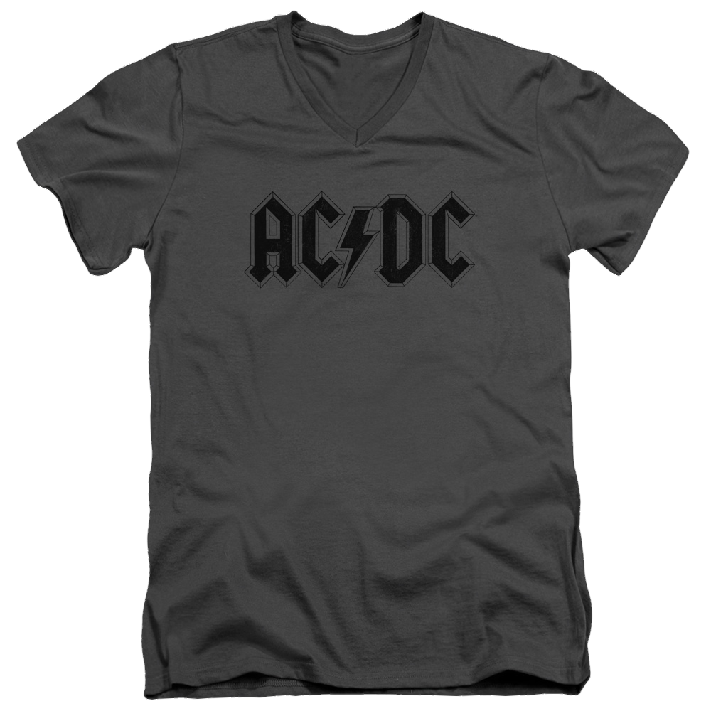 AC/DC Worn Logo - Men's V-Neck T-Shirt Men's V-Neck T-Shirt ACDC   
