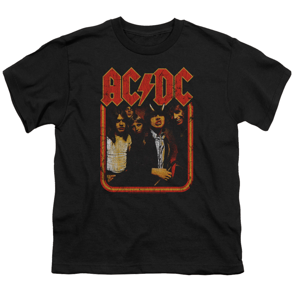 AC/DC Group Distressed - Youth T-Shirt (Ages 8-12) Youth T-Shirt (Ages 8-12) ACDC   