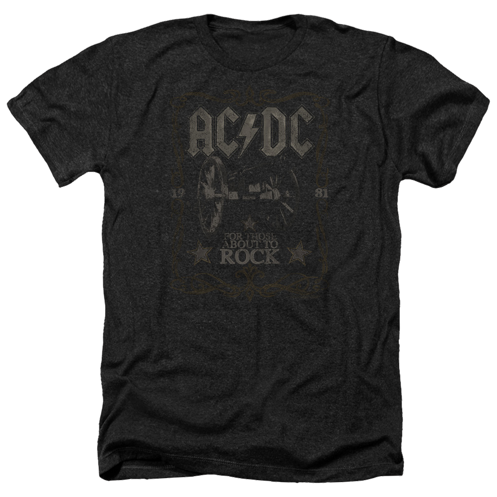 AC/DC Rock Label - Men's Heather T-Shirt Men's Heather T-Shirt ACDC   