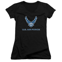 Air Force Logo - Juniors V-Neck T-Shirt Juniors V-Neck T-Shirt U.S. Air Force   