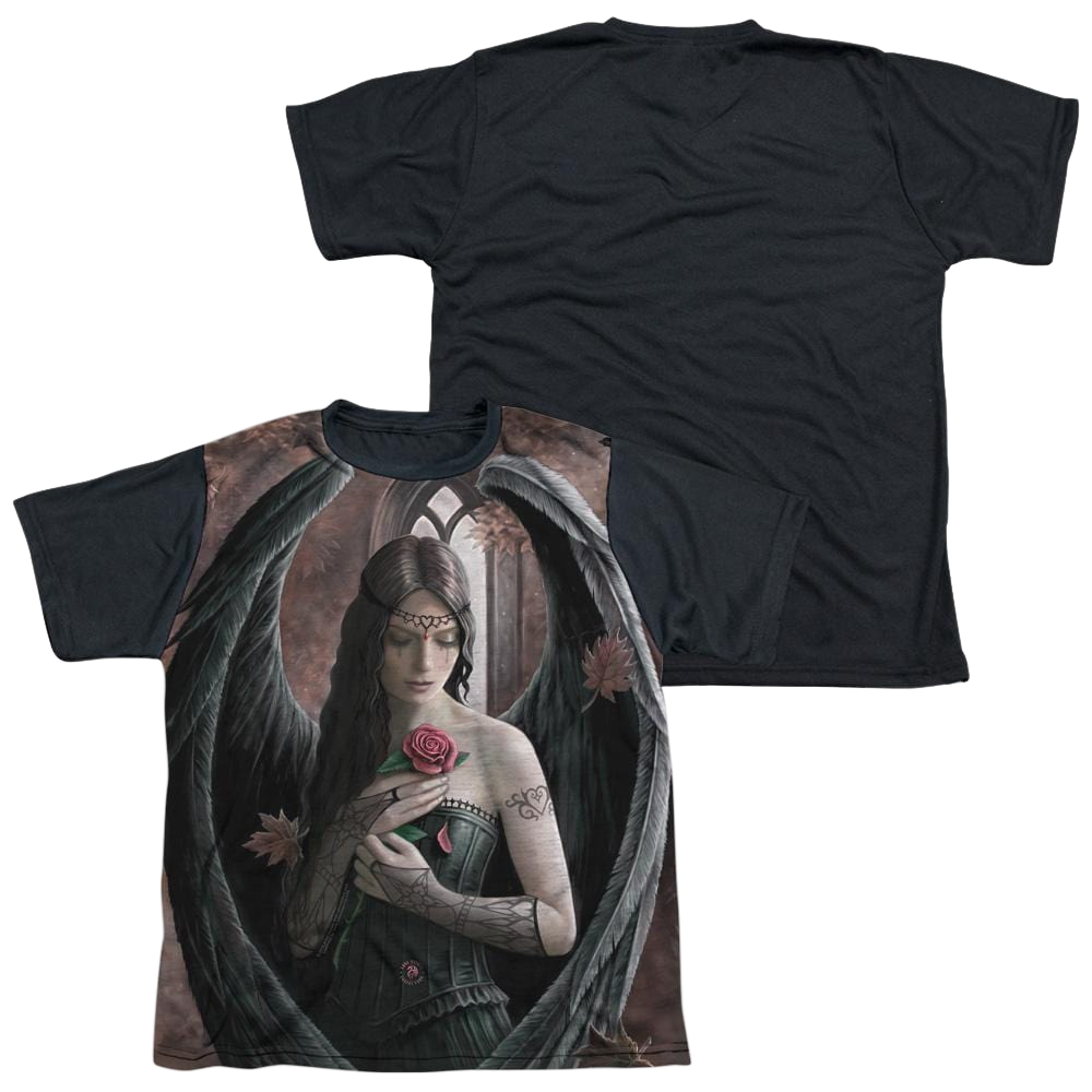 Anne Stokes Angel Rose - Youth Black Back T-Shirt (Ages 8-12) Youth Black Back T-Shirt (Ages 8-12) Anne Stokes   