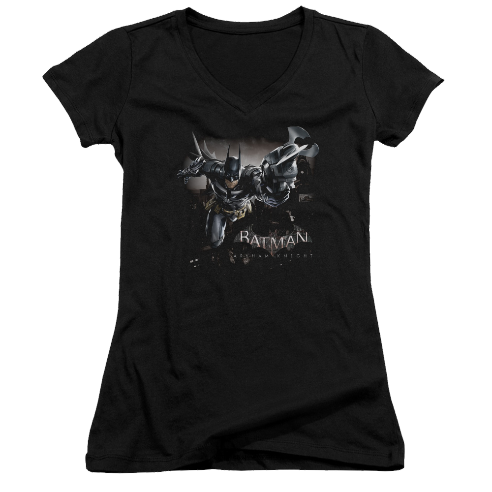 Batman - Arkham Grapple - Juniors V-Neck T-Shirt Juniors V-Neck T-Shirt Batman   