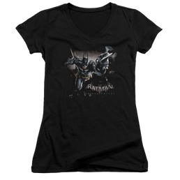 Batman - Arkham Grapple - Juniors V-Neck T-Shirt Juniors V-Neck T-Shirt Batman   