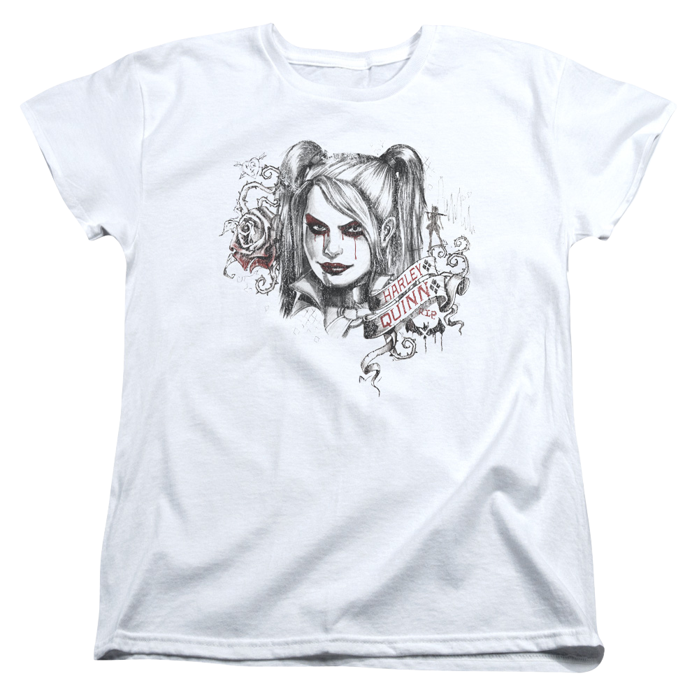 Batman - Arkham Sketchy Girl - Women's T-Shirt Women's T-Shirt Harley Quinn   