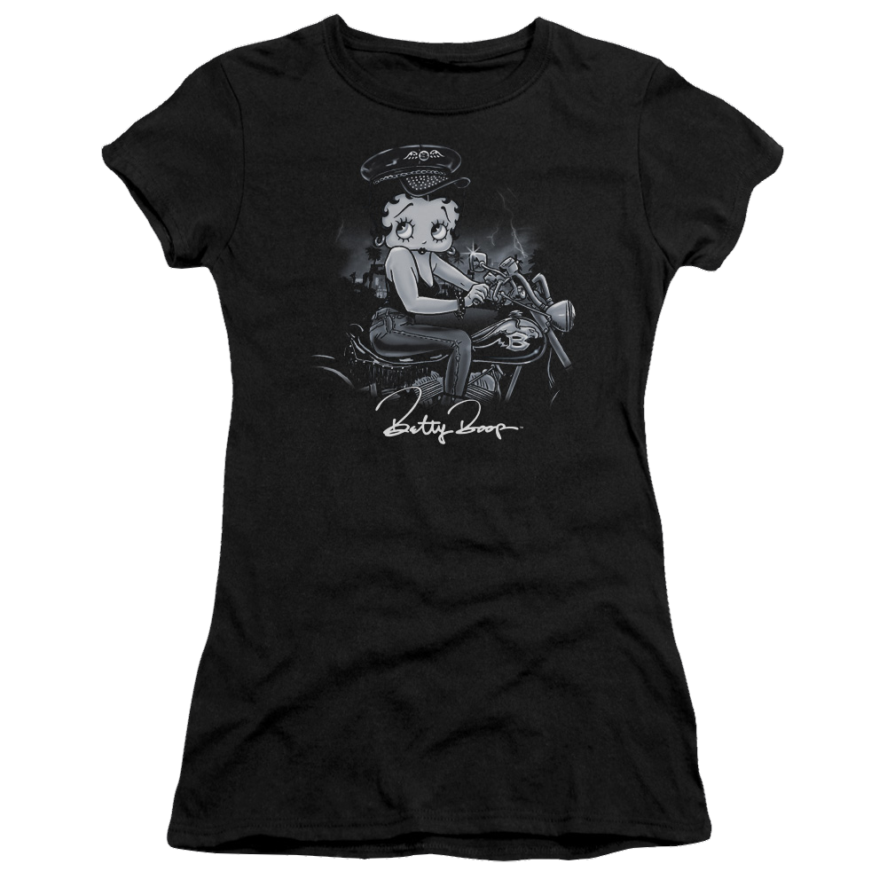Betty Boop Storm Rider - Juniors T-Shirt Juniors T-Shirt Betty Boop   