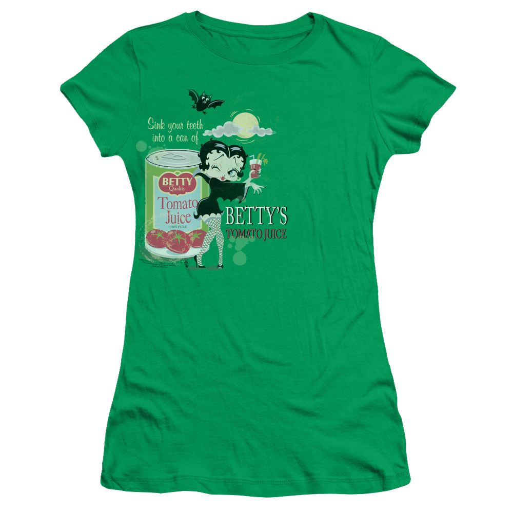 Betty Boop Vampire Tomato Juice - Juniors T-Shirt Juniors T-Shirt Betty Boop   