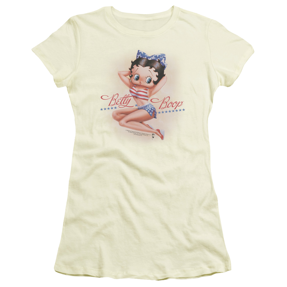 Betty Boop Stars And Stripes Forever - Juniors T-Shirt Juniors T-Shirt Betty Boop   