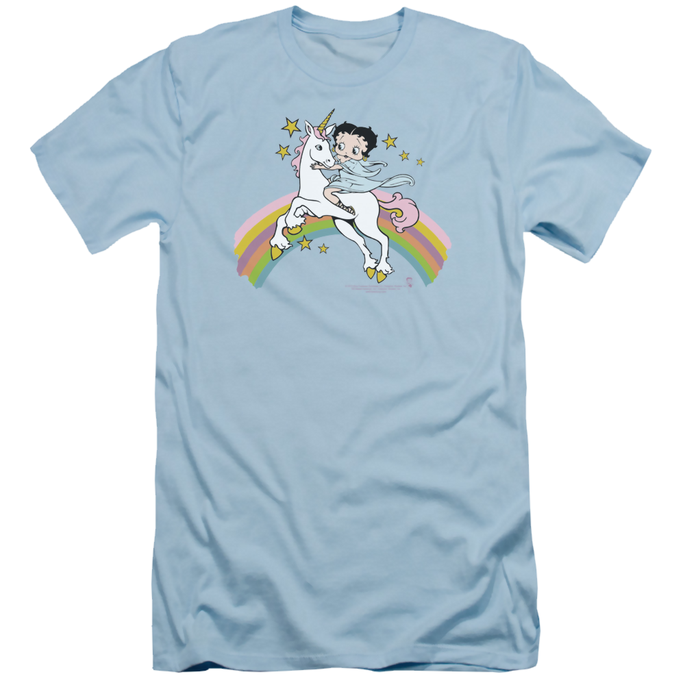 Betty Boop Unicorn & Rainbows - Men's Slim Fit T-Shirt Men's Slim Fit T-Shirt Betty Boop   