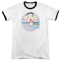 Betty Boop Miami Beach - Men's Ringer T-Shirt Men's Ringer T-Shirt Betty Boop   