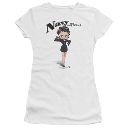 Betty Boop Navy Boop - Juniors T-Shirt Juniors T-Shirt Betty Boop   