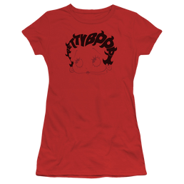 Betty Boop Word Hair - Juniors T-Shirt Juniors T-Shirt Betty Boop   