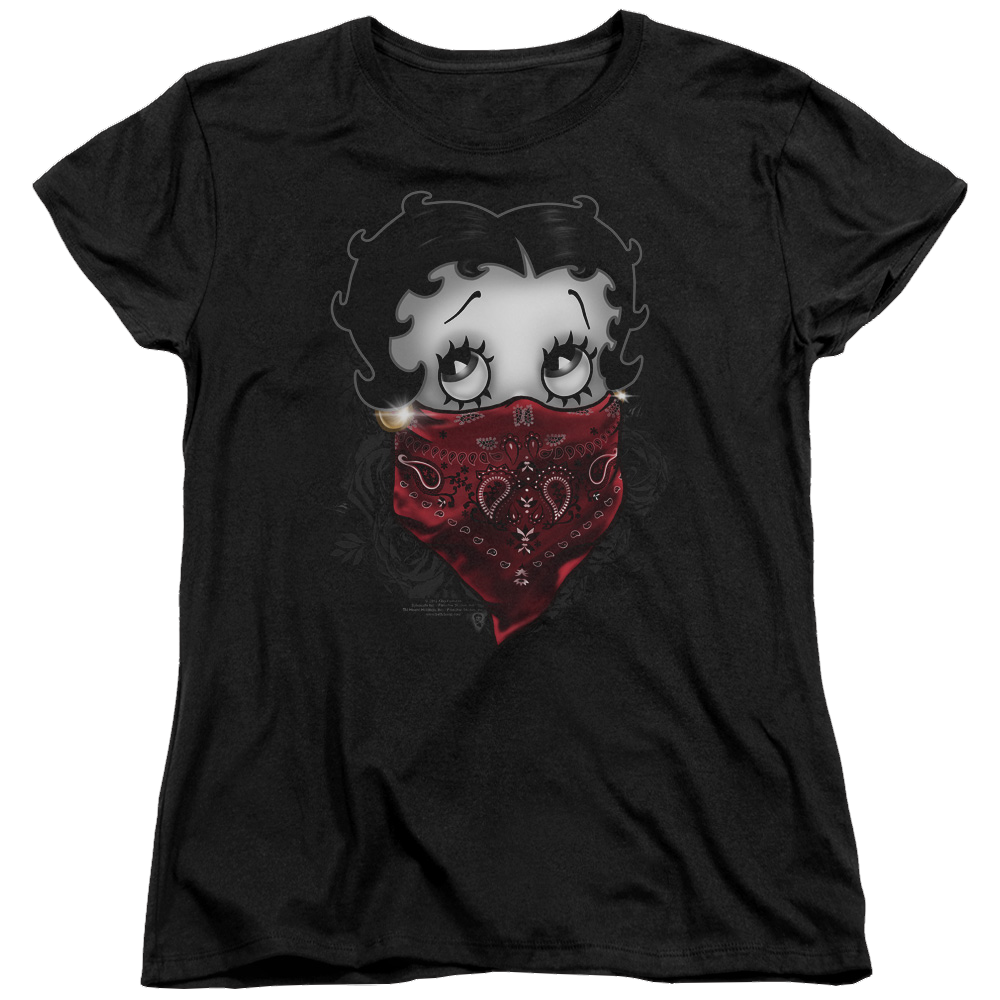 Betty Boop Bandana & Roses - Women's T-Shirt Women's T-Shirt Betty Boop   