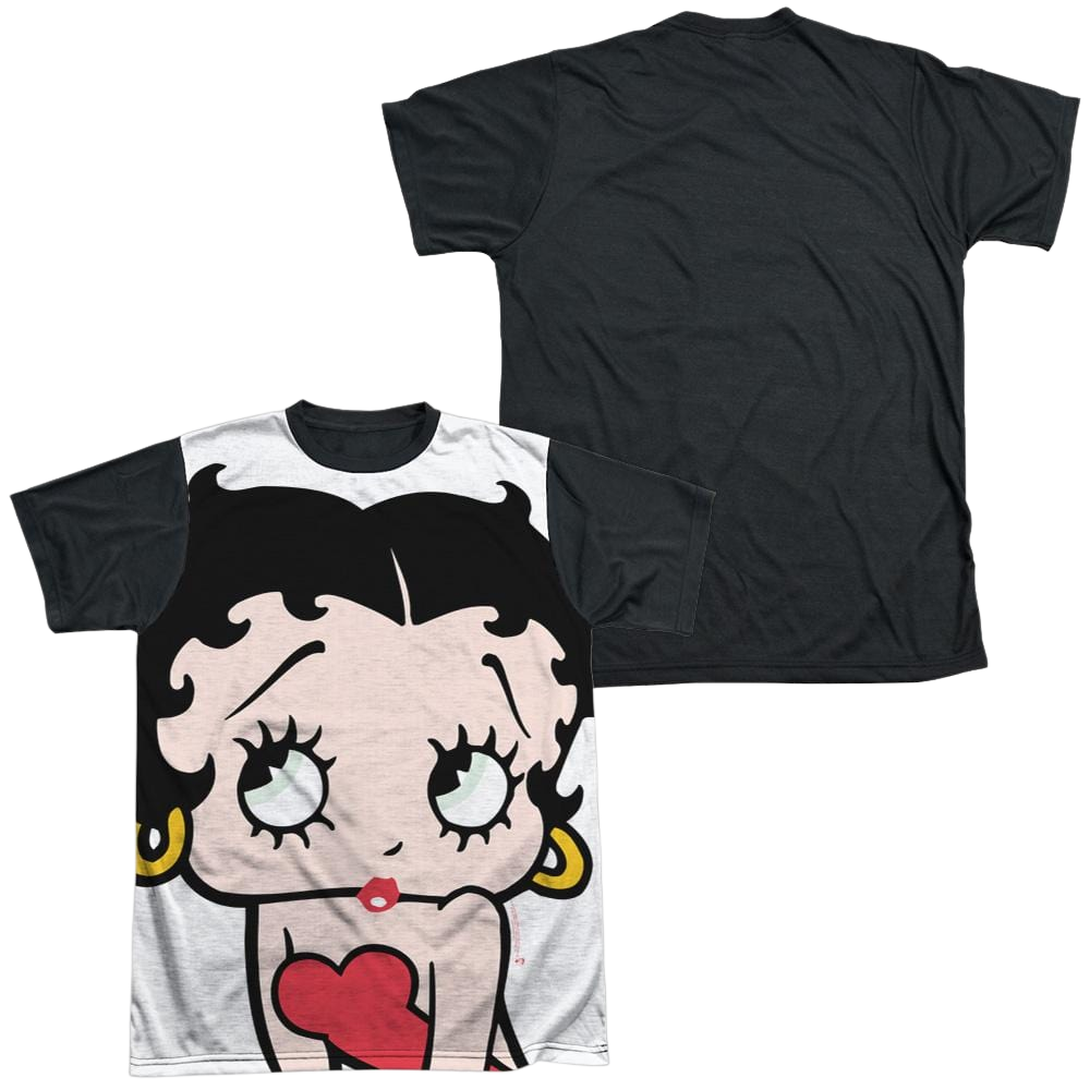 Betty Boop Big Boop Head - Men's Black Back T-Shirt Men's Black Back T-Shirt Betty Boop   