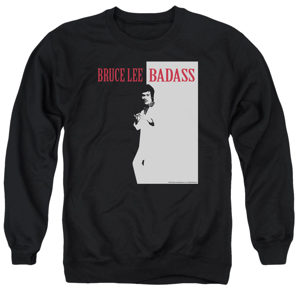 Bruce Lee Badass - Men's Crewneck Sweatshirt Men's Crewneck Sweatshirt Bruce Lee   