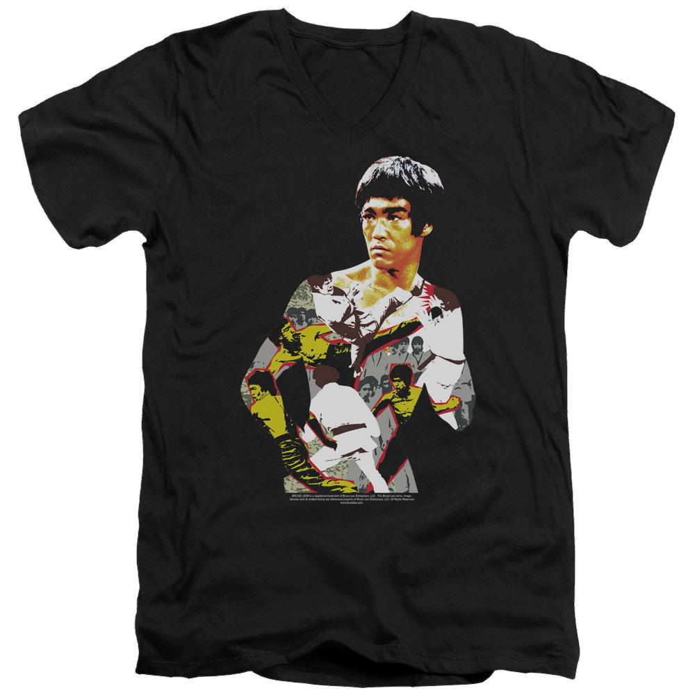 Bruce Lee Body Of Action - Men's V-Neck T-Shirt Men's V-Neck T-Shirt Bruce Lee   
