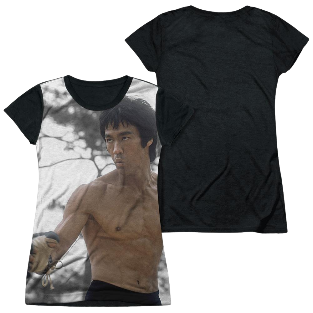 Bruce Lee Battle Ready - Juniors Black Back T-Shirt Juniors Black Back T-Shirt Bruce Lee   