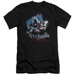 Batman - Arkham Jokes On You! - Men's Premium Slim Fit T-Shirt Men's Premium Slim Fit T-Shirt Batman   
