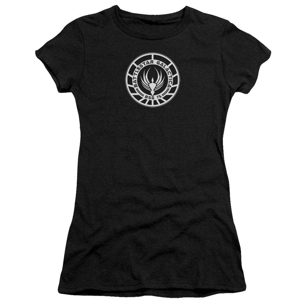 Battlestar Galactica Galactica Badge - Juniors T-Shirt Juniors T-Shirt Battlestar Galactica   