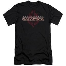 Battlestar Galactica Logo With Phoenix - Men's Premium Slim Fit T-Shirt Men's Premium Slim Fit T-Shirt Battlestar Galactica   