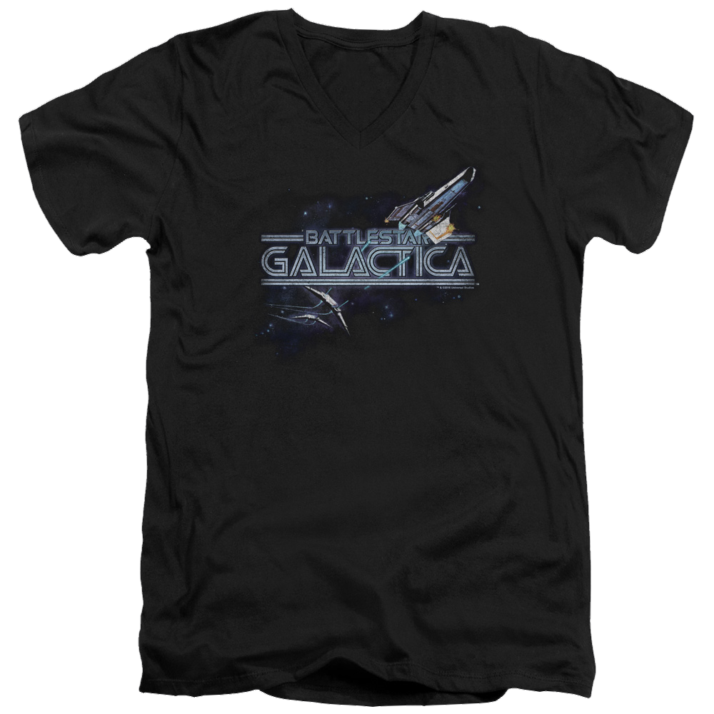 Battlestar Galactica Cylon Persuit - Men's V-Neck T-Shirt Men's V-Neck T-Shirt Battlestar Galactica   