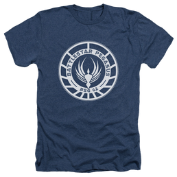 Battlestar Galactica Pegasus Badge - Men's Heather T-Shirt Men's Heather T-Shirt Battlestar Galactica   