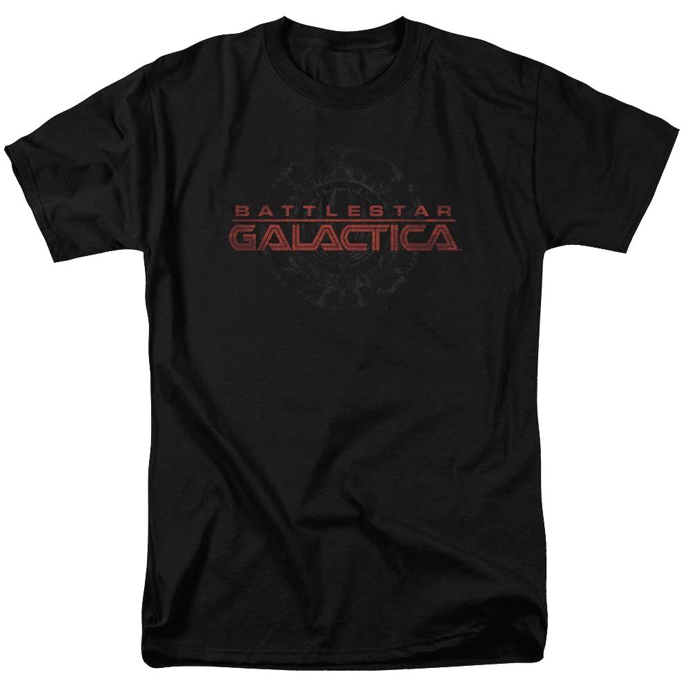 Battlestar Galactica Battered Logo - Men's Regular Fit T-Shirt Men's Regular Fit T-Shirt Battlestar Galactica   