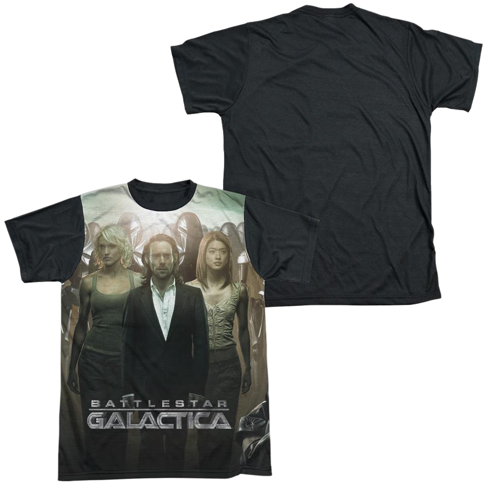 Battlestar Galactica Fallen Leader - Men's Black Back T-Shirt Men's Black Back T-Shirt Battlestar Galactica   