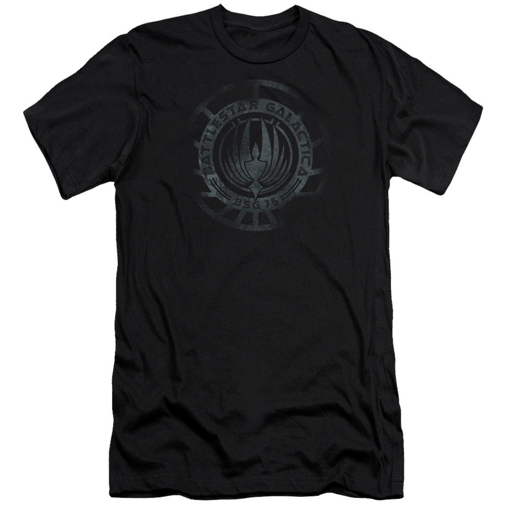 Battlestar Galactica Faded Emblem - Men's Premium Slim Fit T-Shirt Men's Premium Slim Fit T-Shirt Battlestar Galactica   