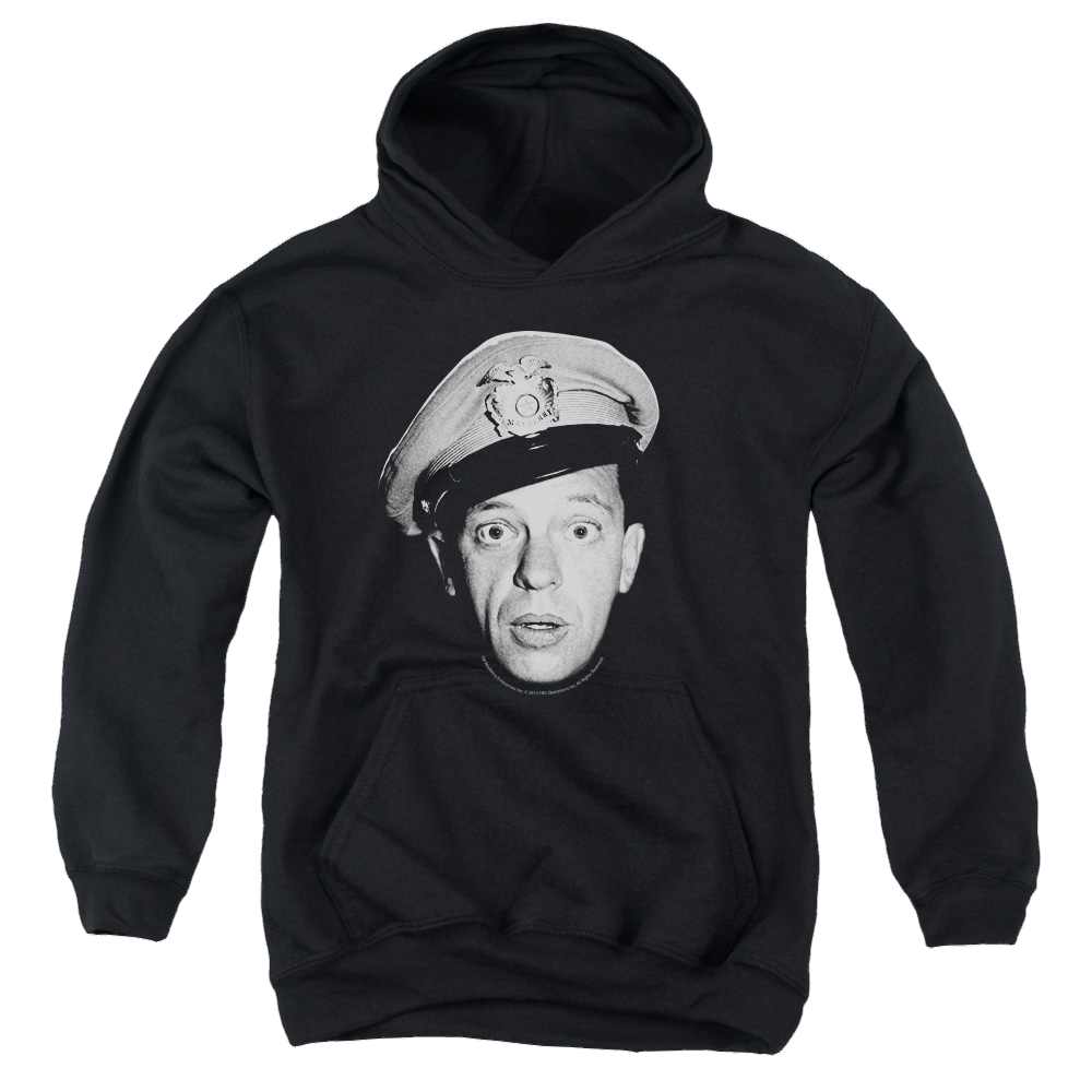 Andy Griffith Barney Head - Youth Hoodie (Ages 8-12) Youth Hoodie (Ages 8-12) Andy Griffith Show   