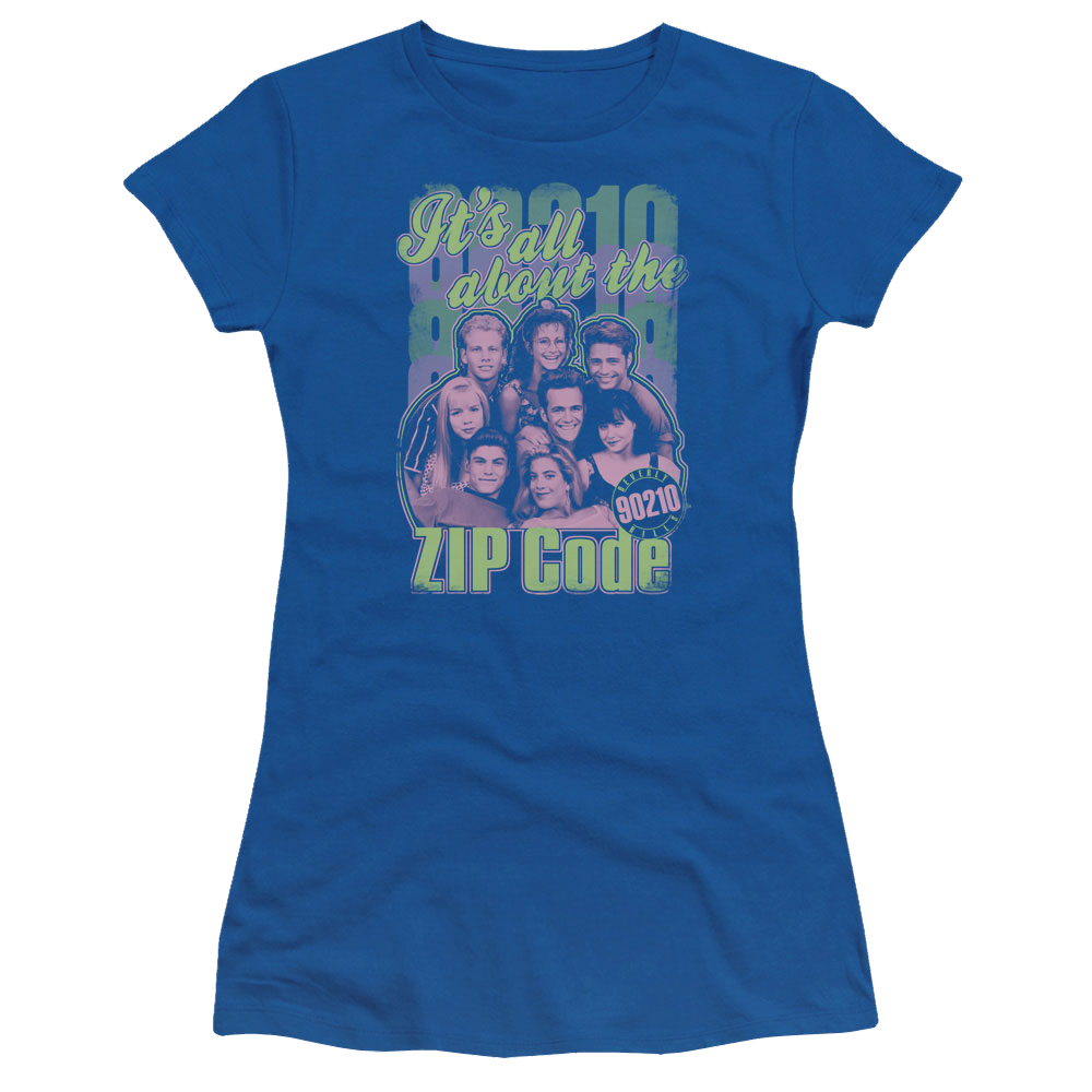 Beverly Hills 90210 Zip Code - Juniors T-Shirt Juniors T-Shirt Beverly Hills 90210   