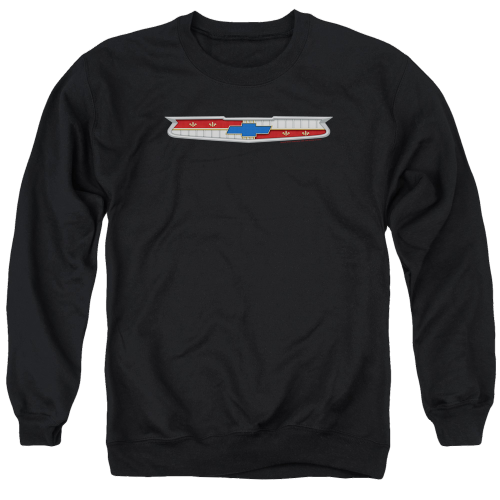 Chevrolet 56 Bel Air Emblem - Men's Crewneck Sweatshirt Men's Crewneck Sweatshirt Chevrolet   