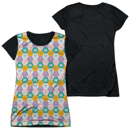 Adventure Time Hexagon Pattern - Juniors Black Back T-Shirt Juniors Black Back T-Shirt Adventure Time   