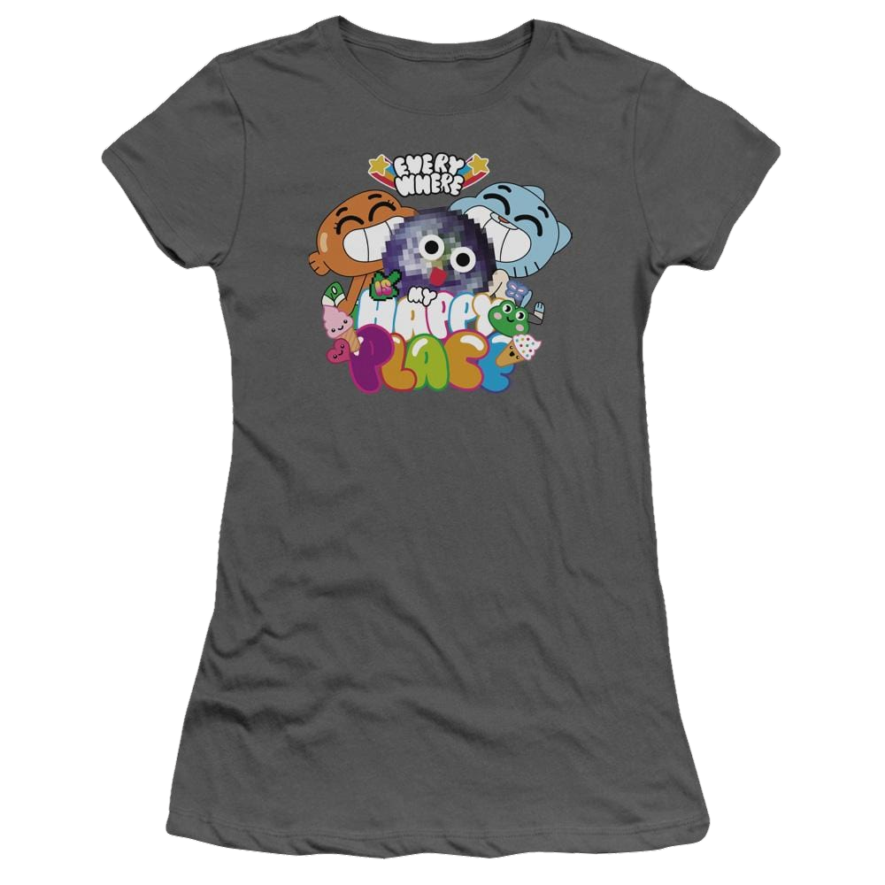 The Amazing World Of Gumball Happy Place Juniors T-Shirt Juniors T-Shirt The Amazing World Of Gumball   