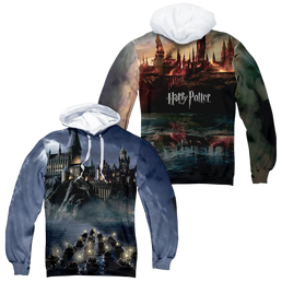 Harry Potter Hogwarts All-Over Print Pullover Hoodie All-Over Print Pullover Hoodie Harry Potter   