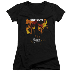 Amityville Horror Get Out - Juniors V-Neck T-Shirt Juniors V-Neck T-Shirt Amityville Horror   