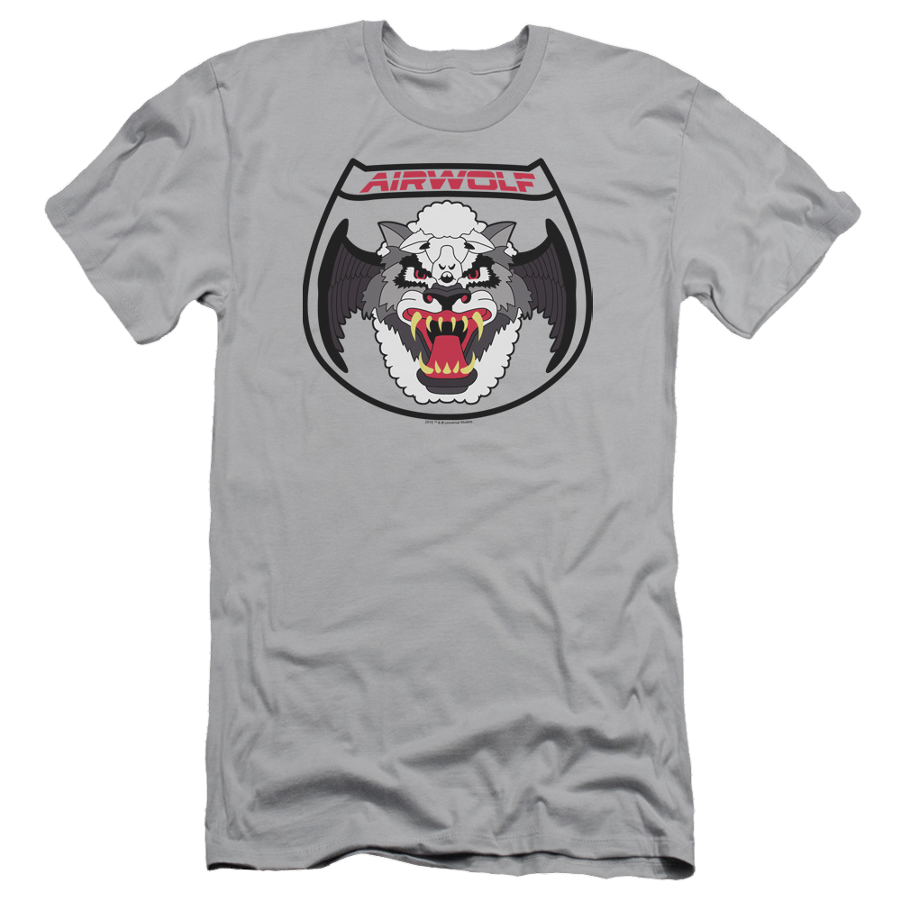 Airwolf Patch - Men's Slim Fit T-Shirt Men's Slim Fit T-Shirt Airwolf   