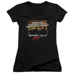 Beverly Hills Cop Banana In My Tailpipe - Juniors V-Neck T-Shirt Juniors V-Neck T-Shirt Beverly Hills Cop   