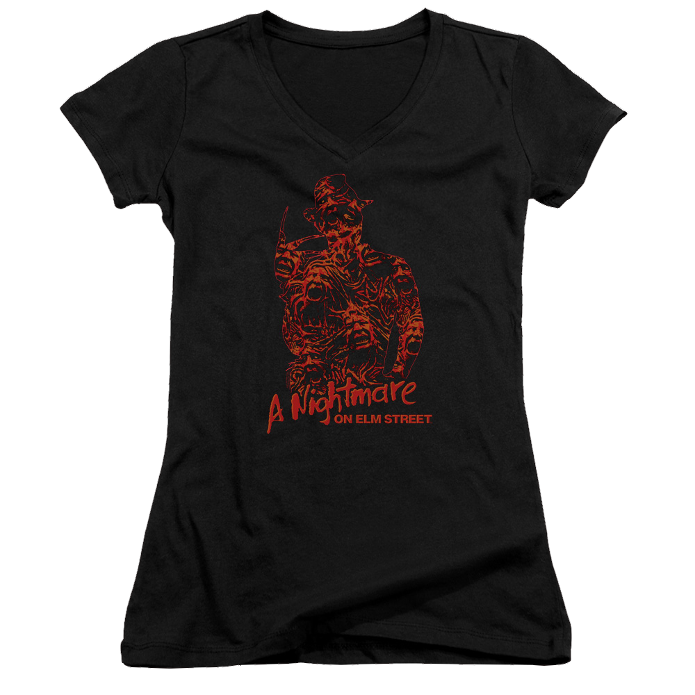 A Nightmare on Elm Street Chest Of Souls - Juniors V-Neck T-Shirt Juniors V-Neck T-Shirt A Nightmare on Elm Street   